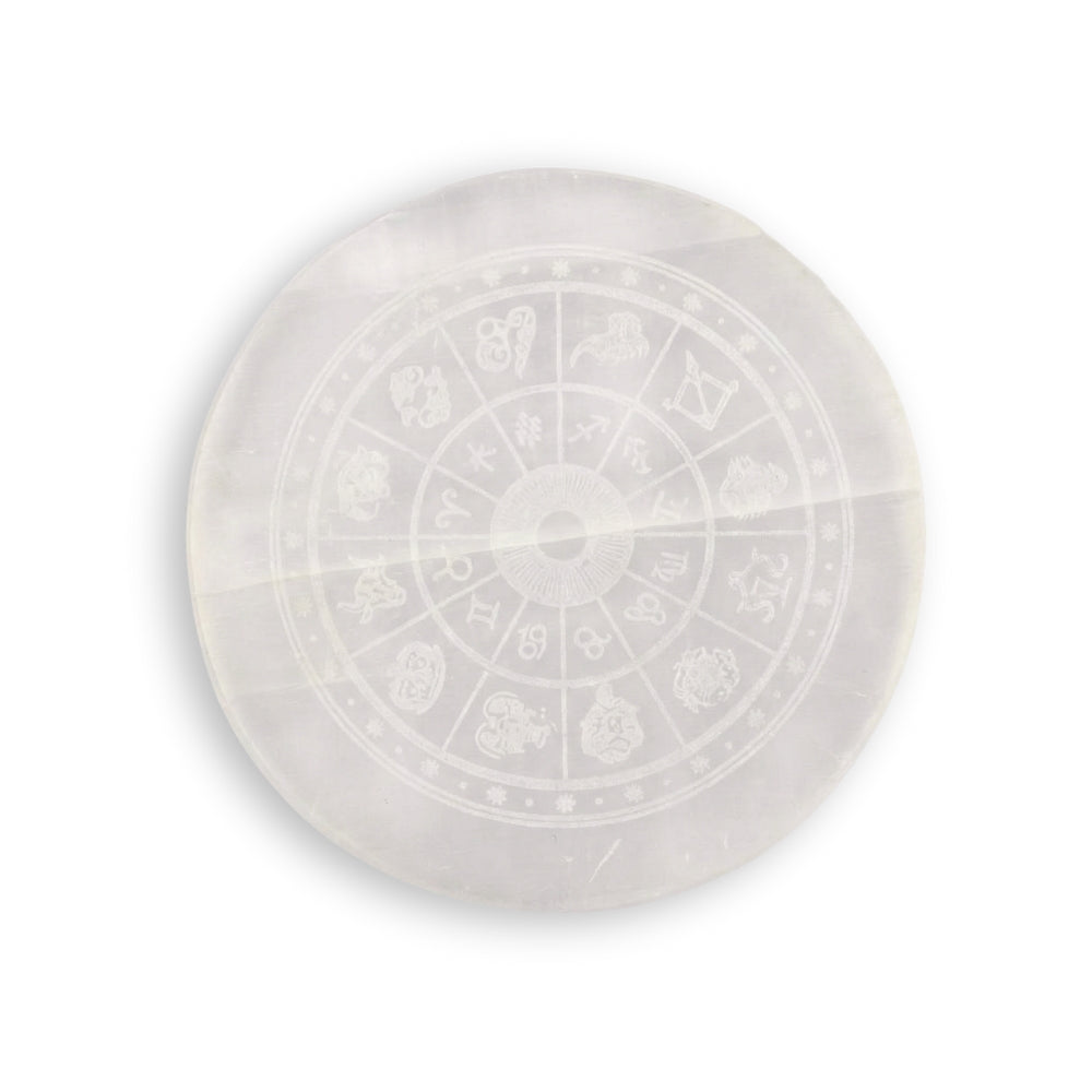 MantraMani SELENITE (Chandramani) – Plate - Cleansing, Charging other crystals,