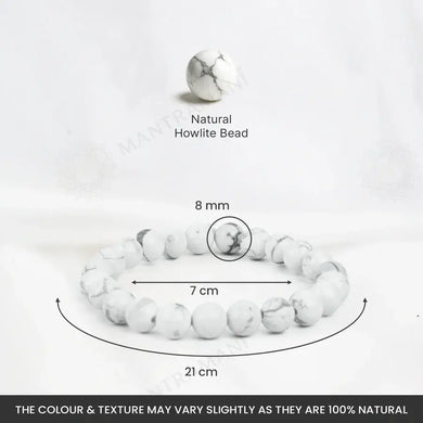 MantraMani Howlite Bracelet – Calm Mind, Stress Relief & Better Sleep