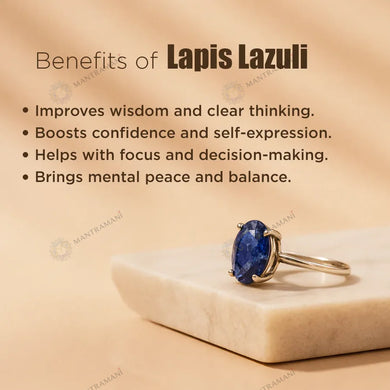 MantraMani Lapis Lazuli Ring: Enhancing Intuition and Spiritual Awareness