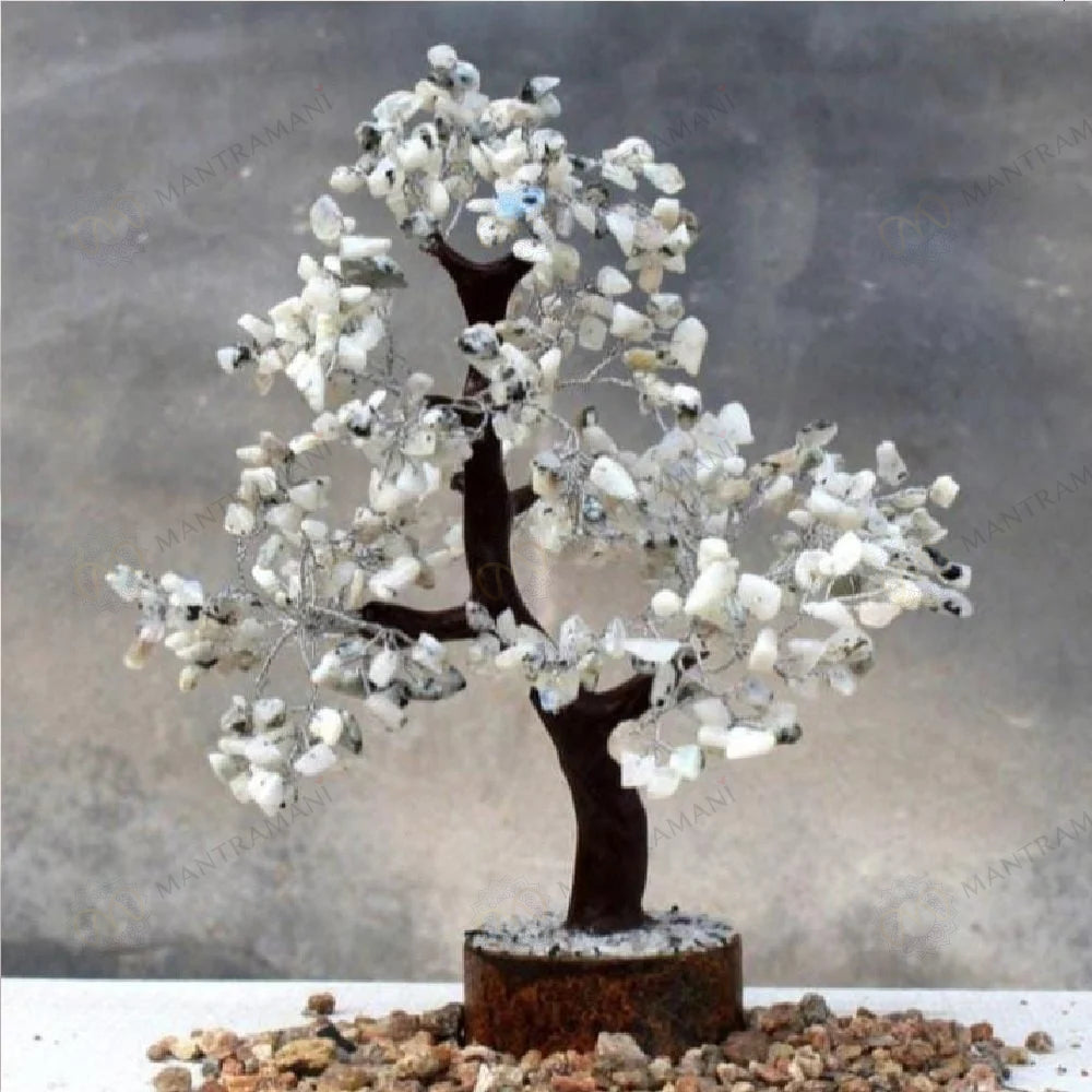 MantraMani Moonstone Crystal Tree – Mental Stress Relief & Confidence