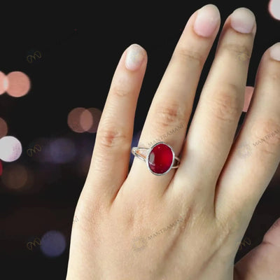 Manik ruby ring for confidence & leadership | MantraMani