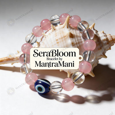 Taurus gemstone Rose Quartz Vrishabh rashi bracelet | MantraMani