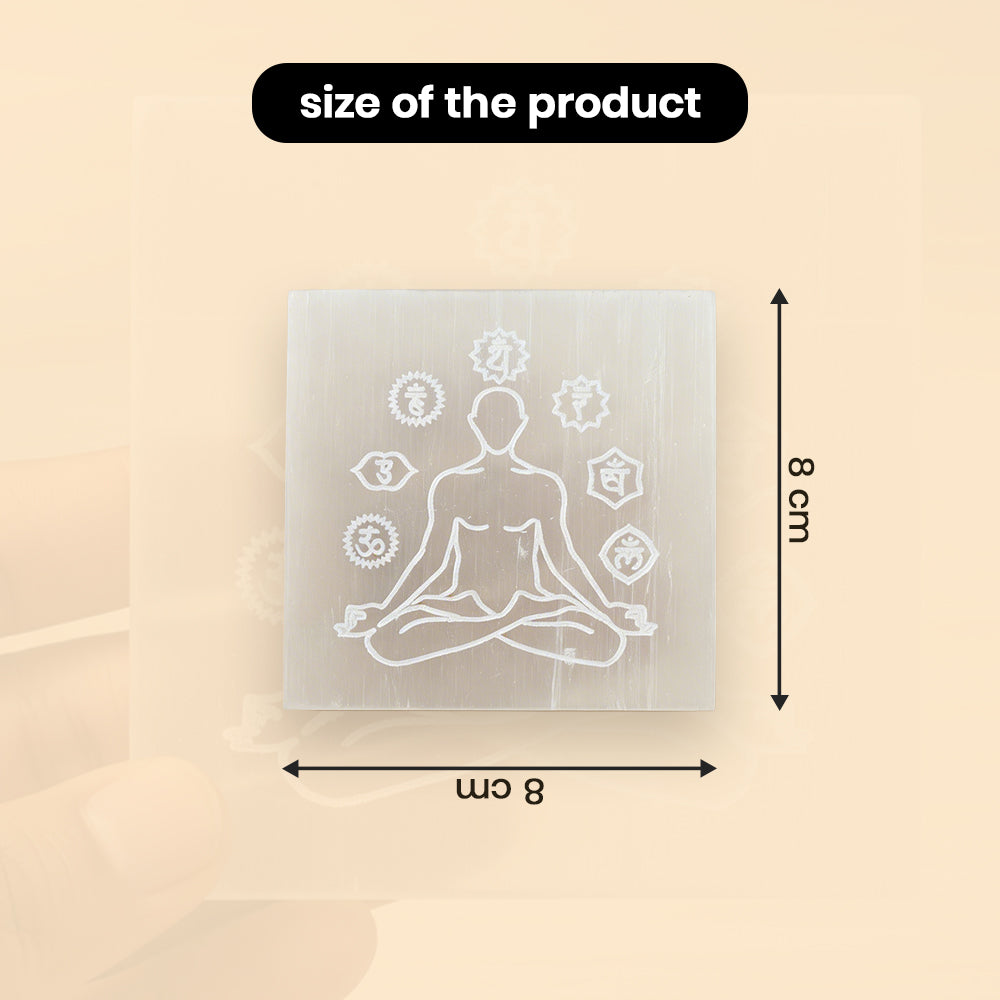 MantraMani SELENITE (Chandramani) – Plate - Cleansing, Charging other crystals,