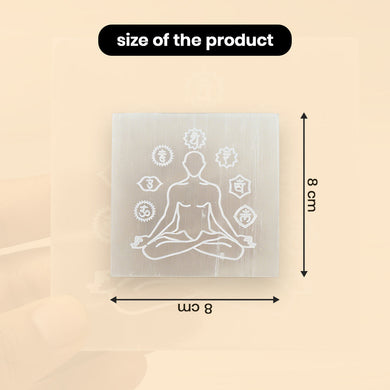 MantraMani SELENITE (Chandramani) – Plate - Cleansing, Charging other crystals,