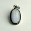 MantraMani Moonstone Crystal Pendant - Natural Gemstone Necklace for Intuition, Balance & Spiritual Jewelry