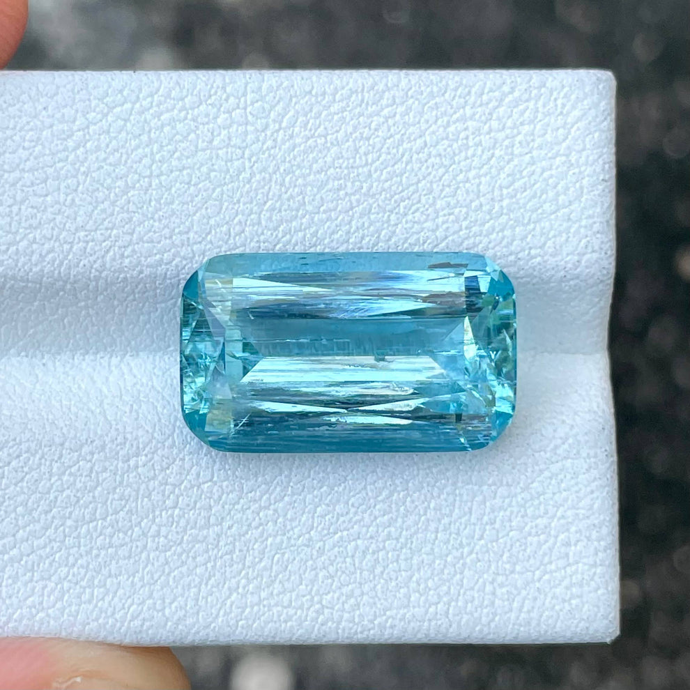 MantraMani Aquamarine Loose Gemstone – Authentic, Lab Certified | India - Angle 4