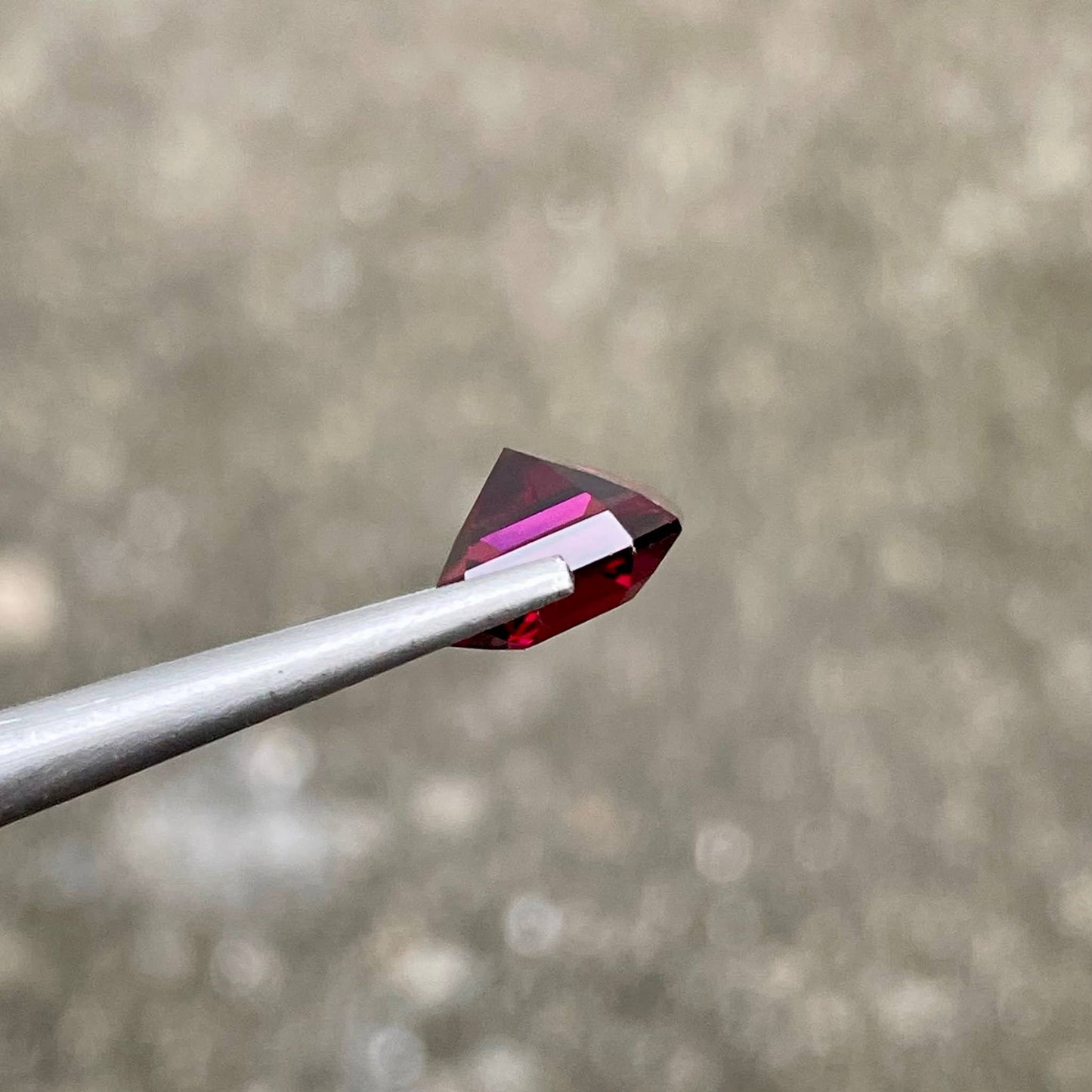 MantraMani Garnet Loose Gemstone – Authentic, Lab Certified | India - Angle 5