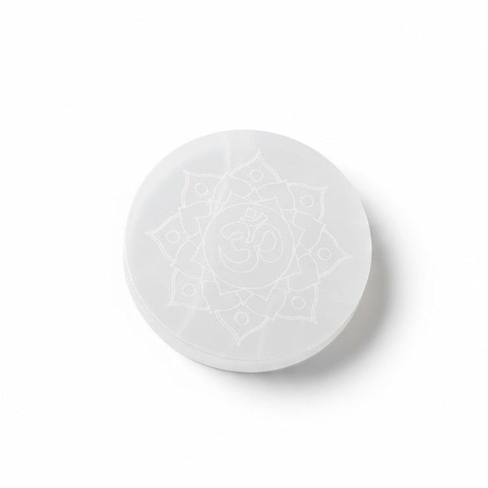 MantraMani SELENITE (Chandramani) – Decor & Plate - Cleansing, Charging other c