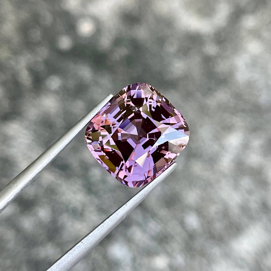 MantraMani Purplish Pink Spinel Cushion Cut Natural Loose Gemstone