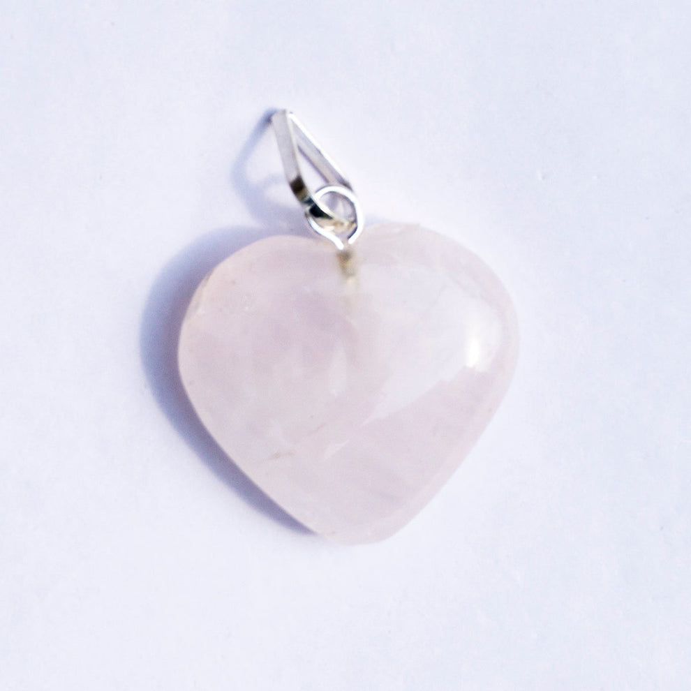 Rose Quartz Crystal Heart Pendant | Love, Self-Love & Heart Chakra Healing Jewelry