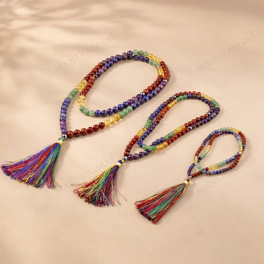 MantraMani 7 Chakra Gemstone Mala