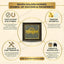 MantraMani 7 Running Horses Frame & Raw Pyrite Stone - Success & Wealth Combo