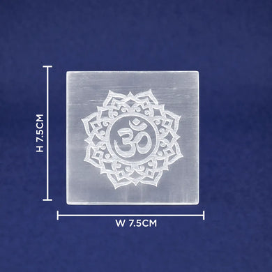 MantraMani SELENITE (Chandramani) – Plate - Cleansing, Charging other crystals,