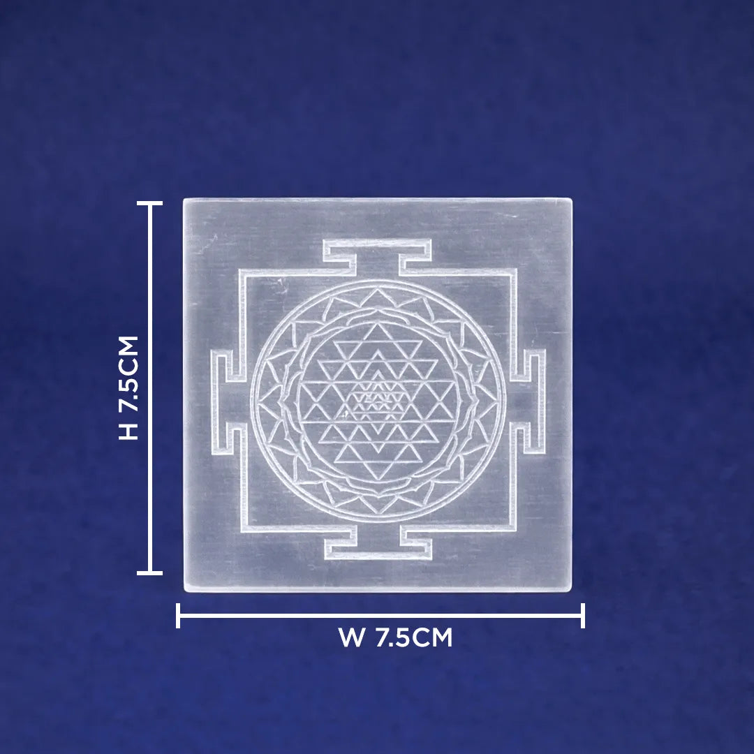MantraMani SELENITE (Chandramani) – Yantra & Plate - Cleansing, Charging other
