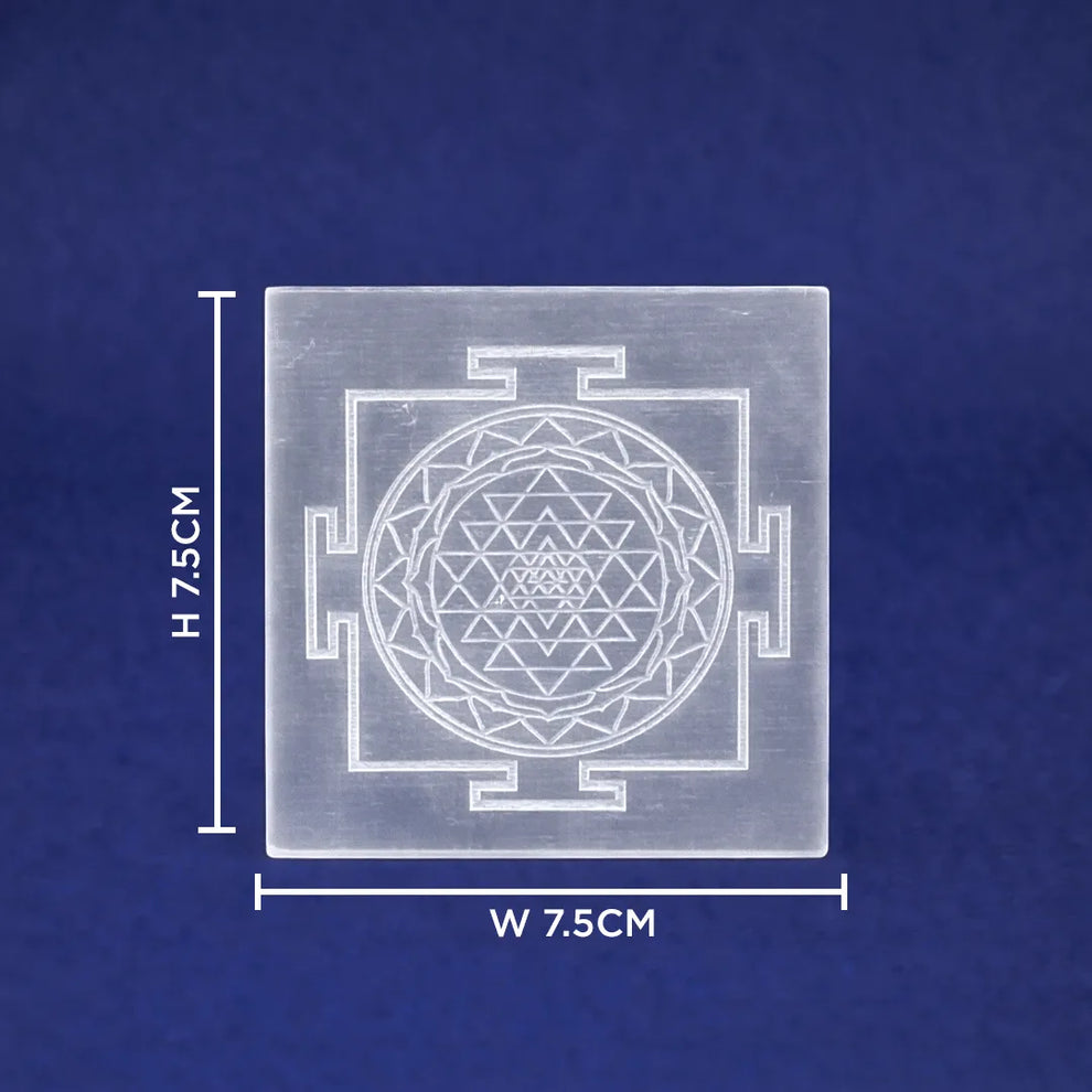 MantraMani SELENITE (Chandramani) – Yantra & Plate - Cleansing, Charging other