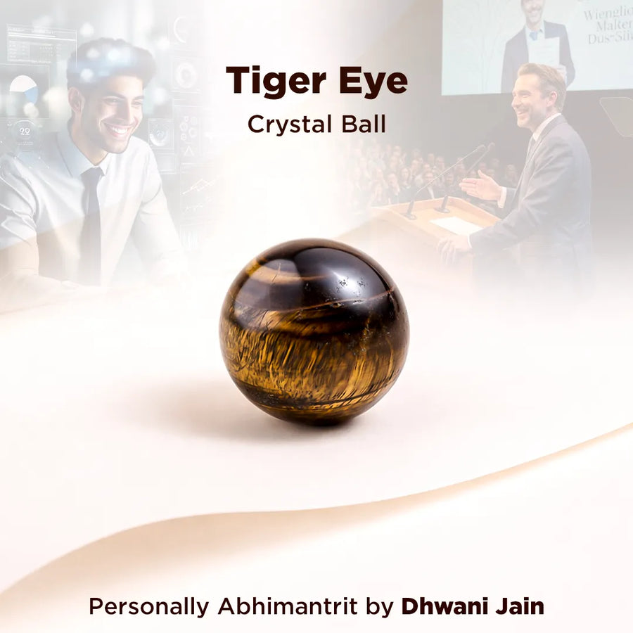 MantraMani Tiger Eye Keychain for Courage & Willpower & Protection Shield