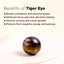 MantraMani Tiger Eye Keychain for Courage & Willpower & Protection Shield - Energized Vedic Gemstone Jewelry - MantraMani