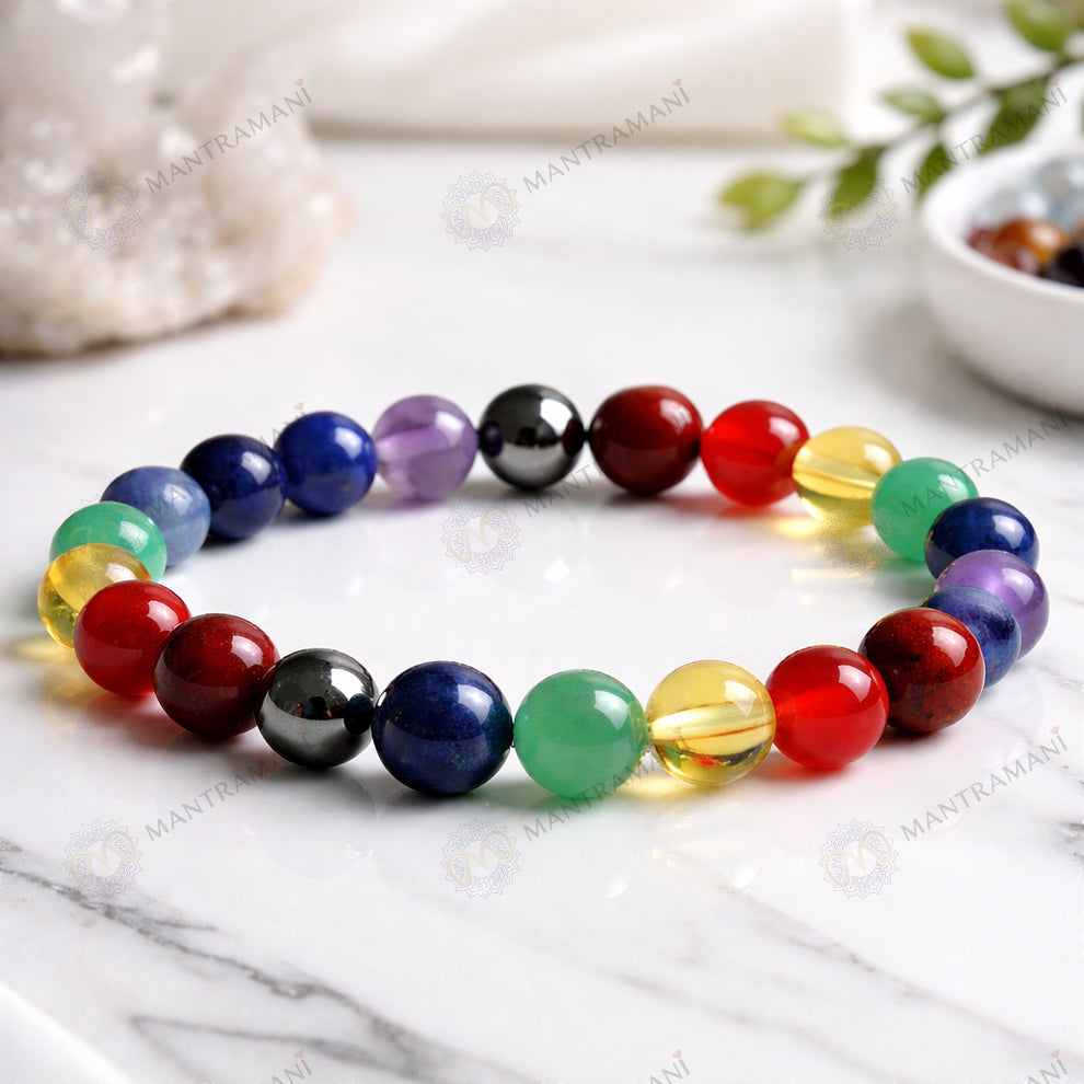 MantraMani BioMarker PRO Wellness Bracelet - India’s 1st Mineral - Skin Contact & Sunlight - Activated Energy Bracelet for Stress, Focus & Daily Health Support