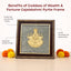 MantraMani® Goddess of Wealth & Fortune Gajalakshmi Raw Pyrite Frame