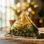 MantraMani Dhan Vriddhi Pyramid — Pyrite Money Magnet for Wealth, Abundance & Financial Growth, Business Success & Cash Flow