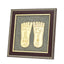 MantraMani® Raw Pyrite Frame with Goddess Laxmi Charan Paduka with FREE Raw Pyrite Stone
