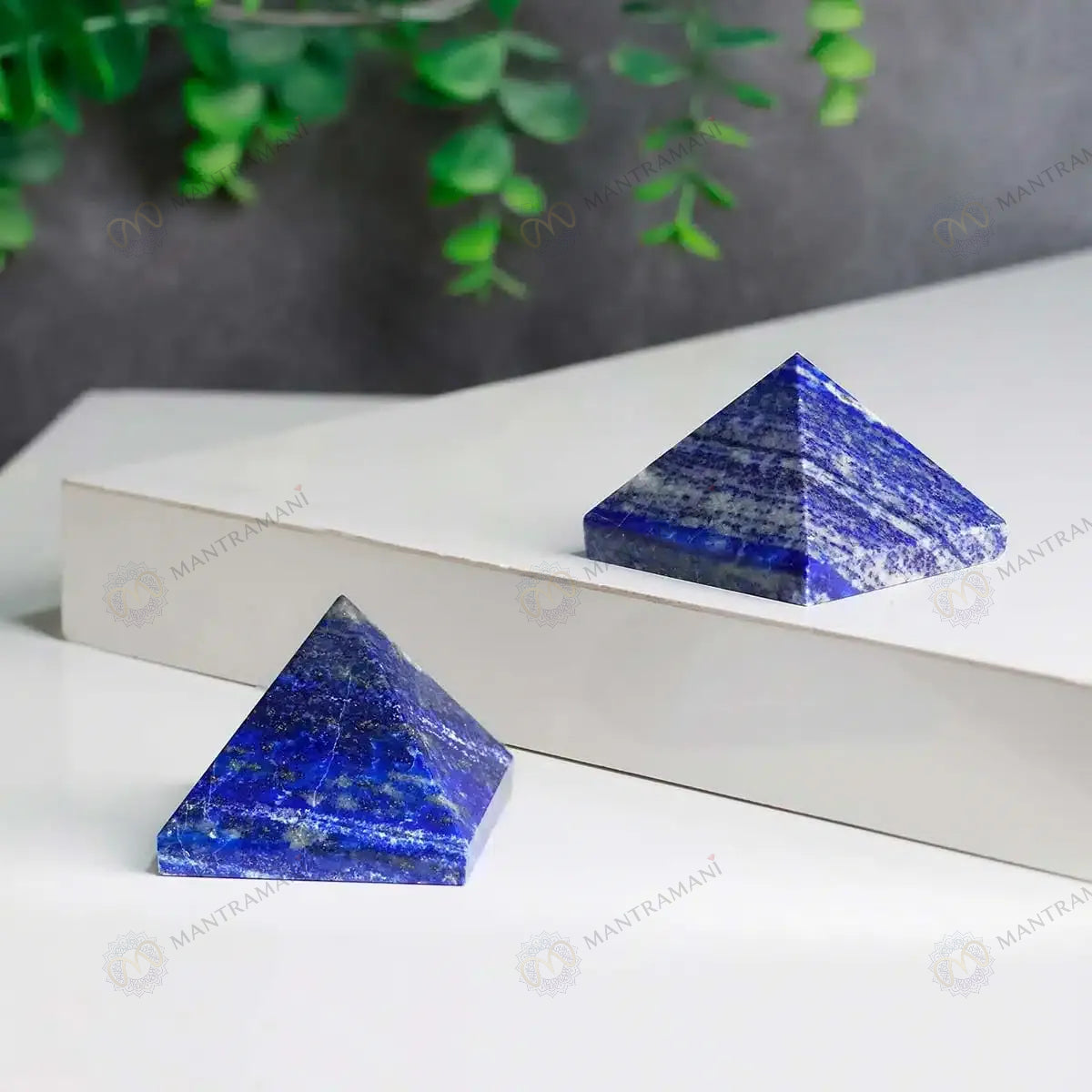 MantraMani Lapis Lazuli Pyramid – Communication, Wisdom & Confidence Crystal
