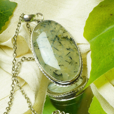 MantraMani Prehnite Crystal Fancy Pendant