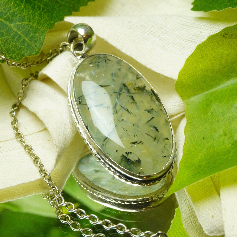 MantraMani Prehnite Crystal Fancy Pendant