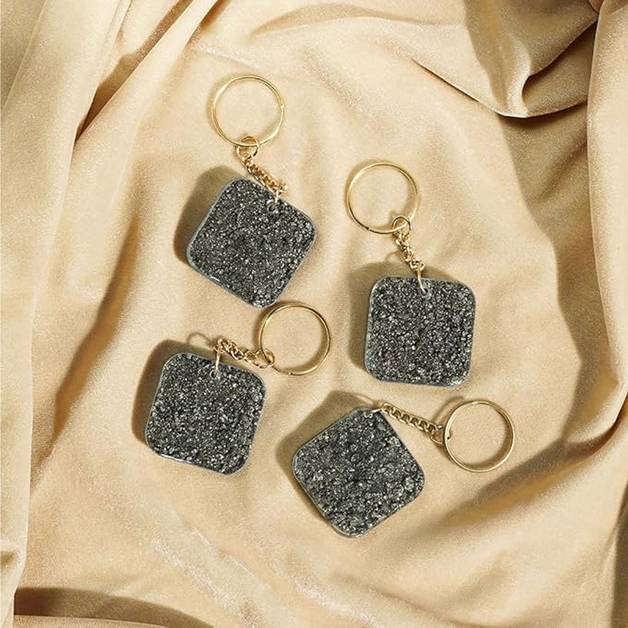 MantraMani Pyrite Keychain for Wealth Attraction & Confidence