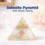 MantraMani Selenite Pyramid with Shree Yantra – Energy Cleansing & Spiritual Clarity