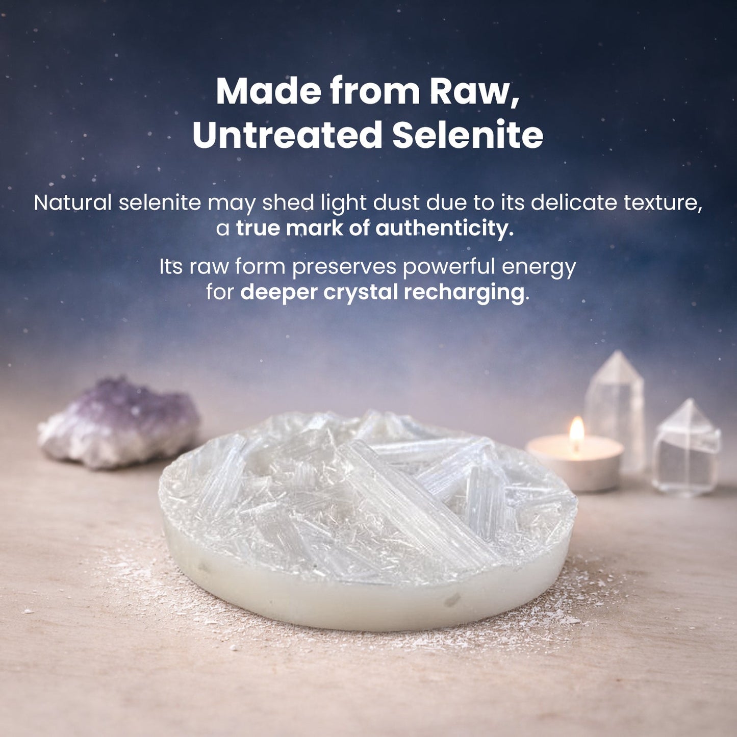 MantraMani SELENITE & GARNET (Chandramani / Tamra Mani / Rakta Mani) – Anklet &