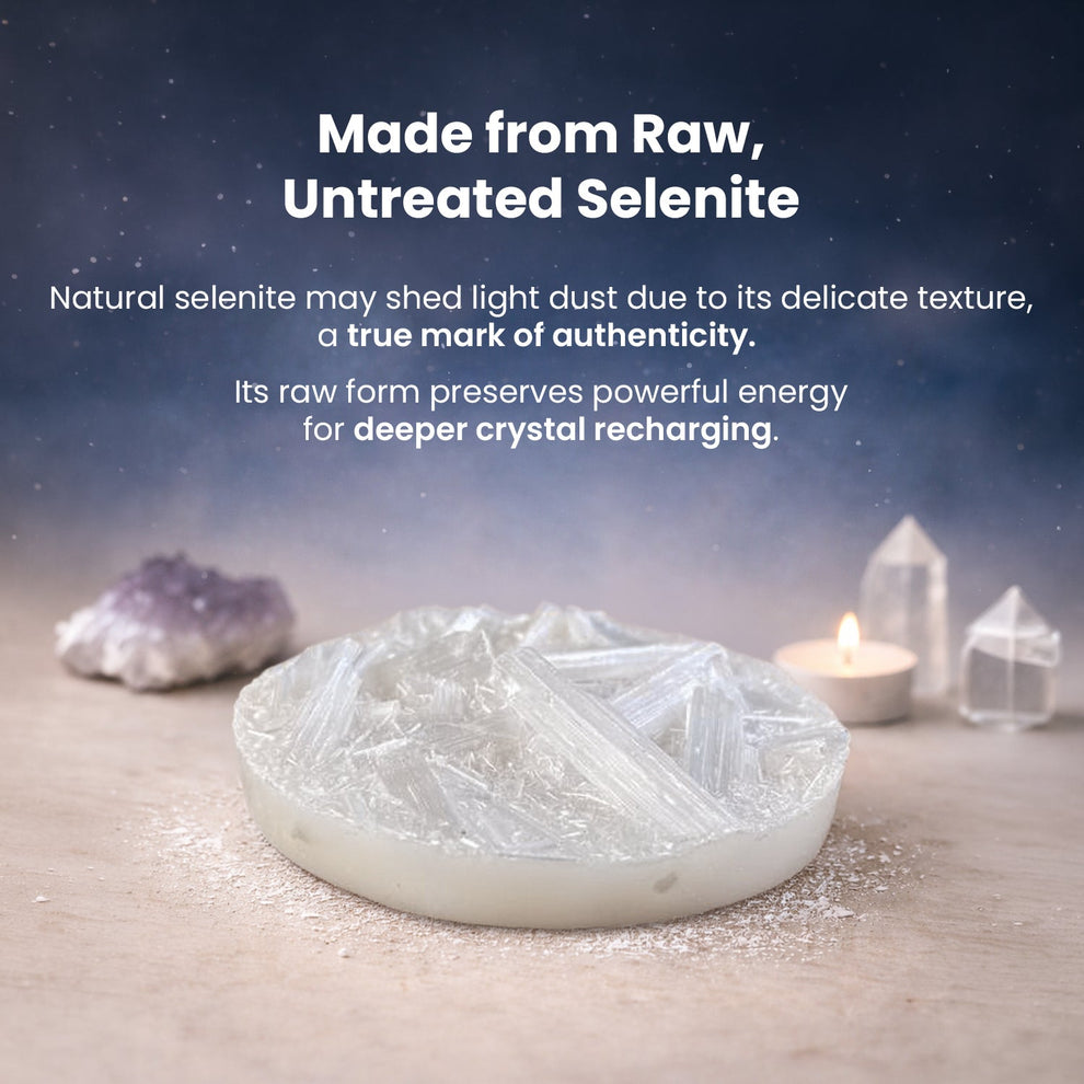MantraMani SELENITE & GARNET (Chandramani / Tamra Mani / Rakta Mani) – Anklet &