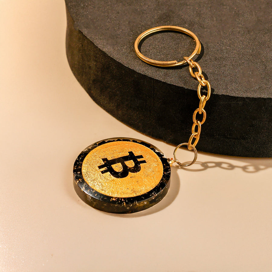 MantraMani Black Tourmaline Keychain for Negativity Shield & Grounding
