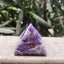 MantraMani Amethyst Crystal Pyramid – Natural Healing Crystal Pyramid for Calm, Meditation