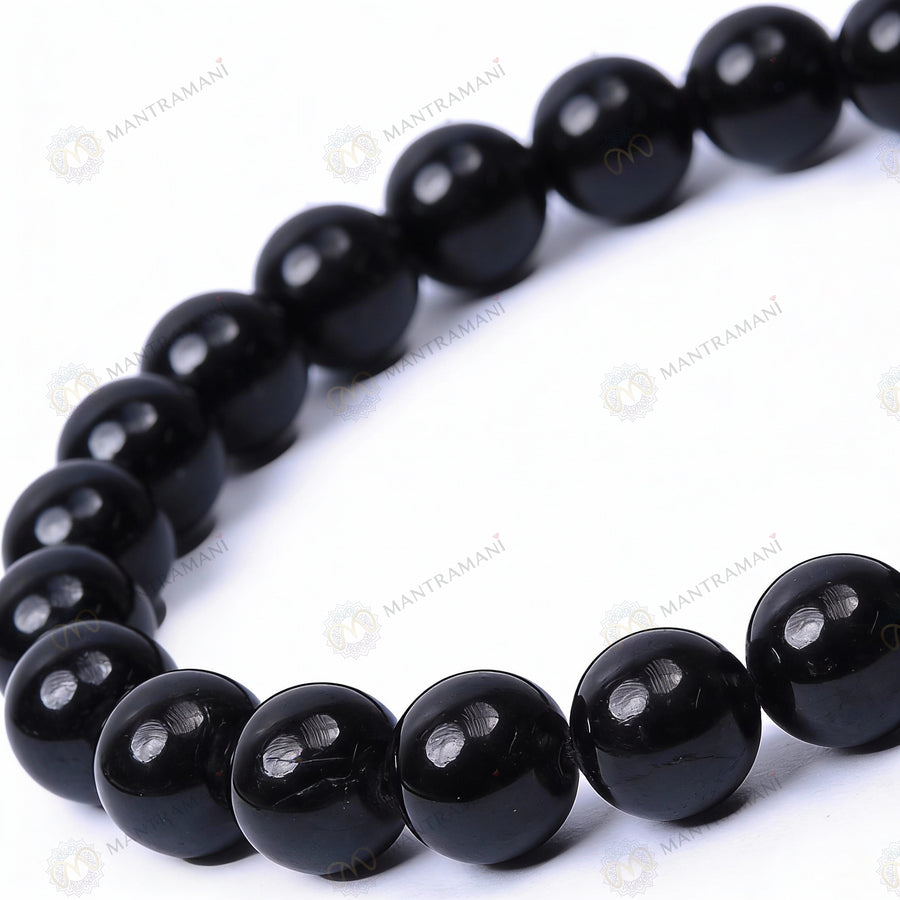 MantraMani Éclipse Noire — Black Tourmaline Protection Bracelet