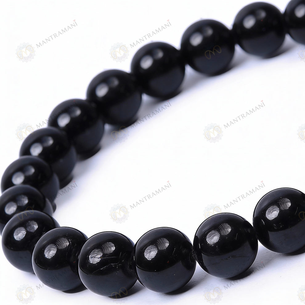 MantraMani Éclipse Noire — Black Tourmaline Protection Bracelet