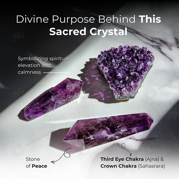 MantraMani Amethyst Tree : Attract Luck, Enhance Intuition, Improve Health