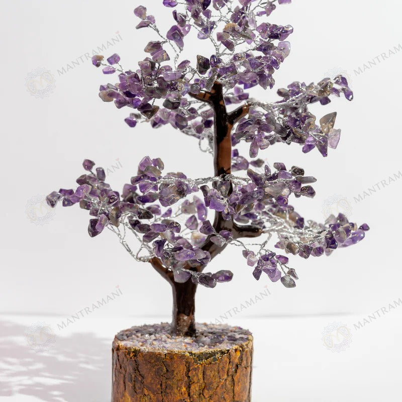 MantraMani Amethyst Tree : Attract Luck, Enhance Intuition, Improve Health