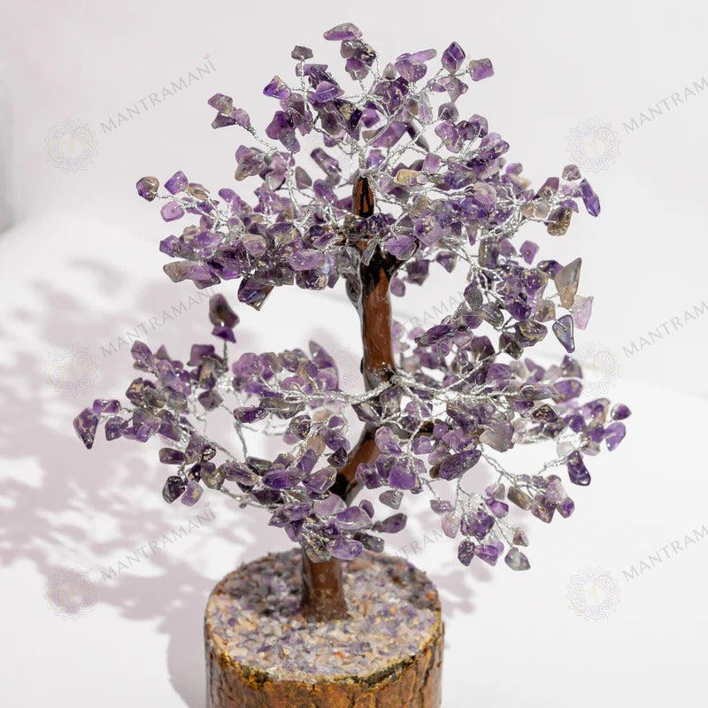 MantraMani Amethyst Tree : Attract Luck, Enhance Intuition, Improve Health