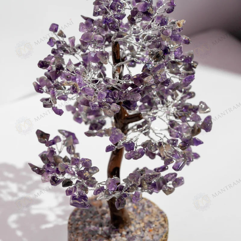 MantraMani Amethyst Tree : Attract Luck, Enhance Intuition, Improve Health