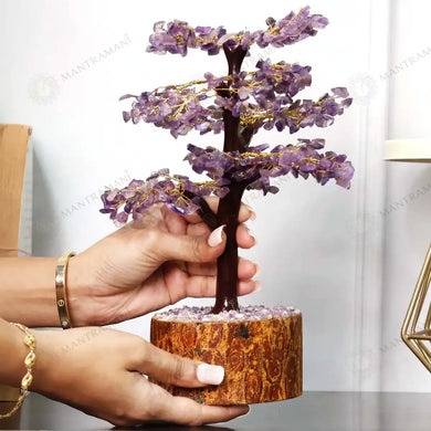 MantraMani Amethyst Tree : Attract Luck, Enhance Intuition, Improve Health