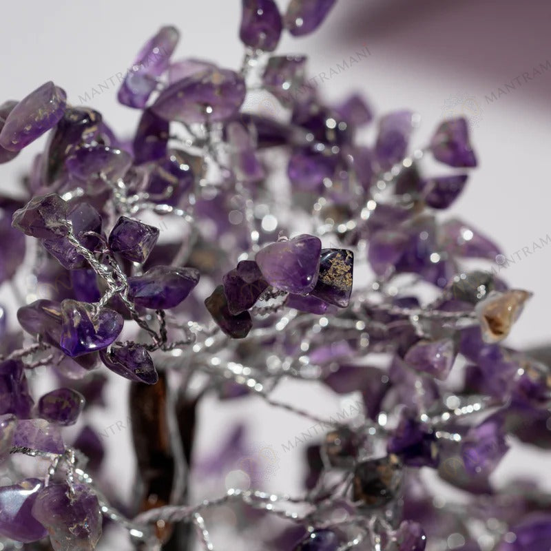 MantraMani Amethyst Tree : Attract Luck, Enhance Intuition, Improve Health