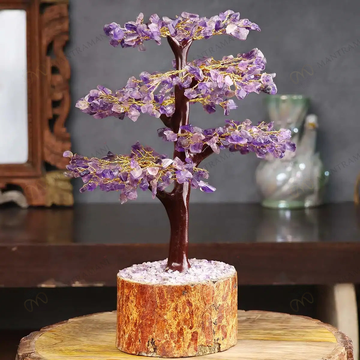 MantraMani Amethyst Tree : Attract Luck, Enhance Intuition, Improve Health