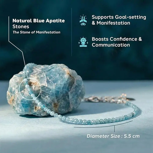 Apatite Anklet for Manifestation, Focus & Aura Protection | MantraMani