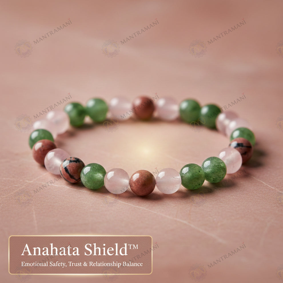 MantraMani Anahata Shield — Heart - Energy Bracelet for Emotional Safety, Trust & Relationship Balance