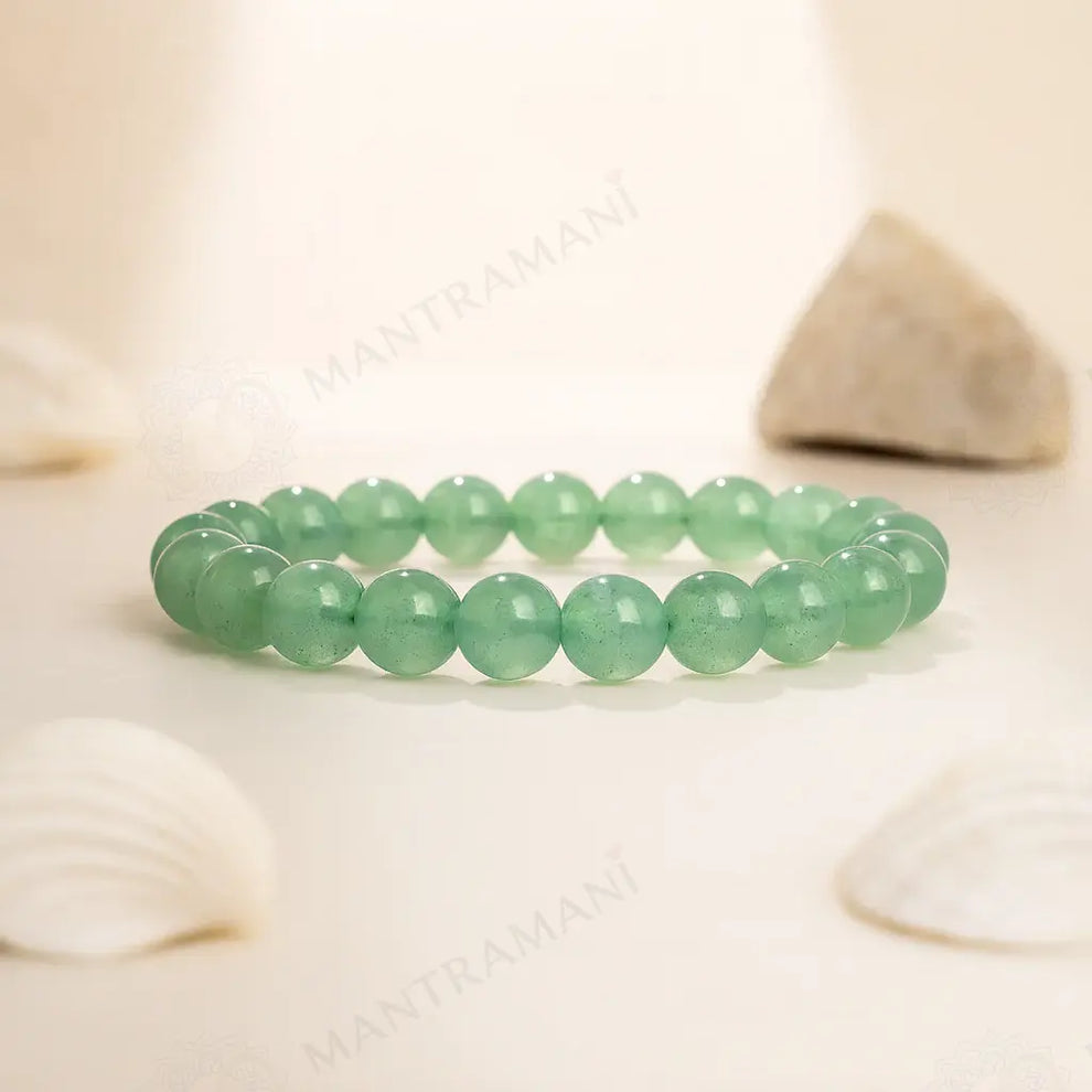 MantraMani Green Aventurine Bracelet – Luck, Growth & Heart Healing