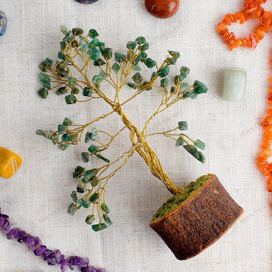 MantraMani Green Aventurine Tree: Promotes Wealth Attraction & Money Growth