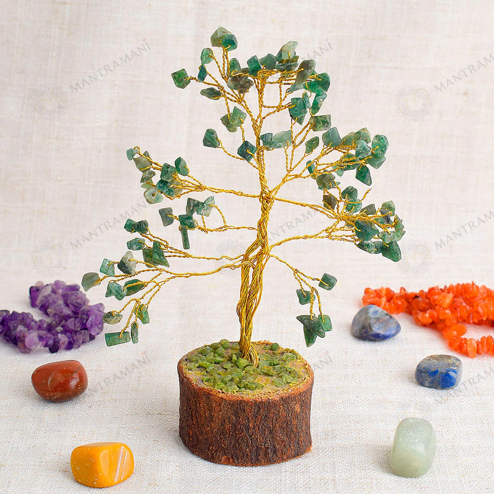 MantraMani Green Aventurine Tree: Promotes Wealth Attraction & Money Growth