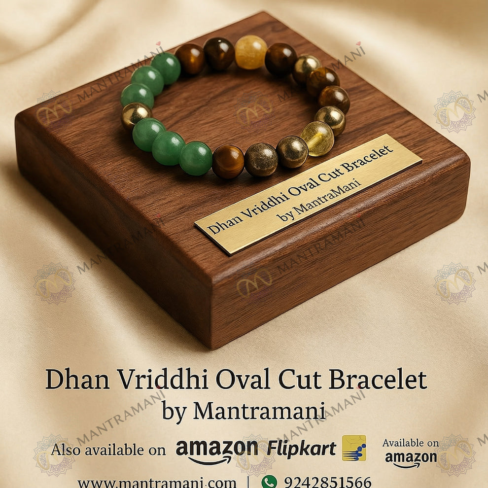 MantraMani Dhan Vriddhi – Money Magnet Bracelet - Attract Wealth • Removes Financial/Money Blockage • Unlock Opportunities • Align With Prosperity Energy