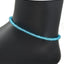 MantraMani Aqua Blue Chalcedony Anklet